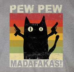 Shirtracer T-Shirt Pew Pew Madafakas Sprüche Statement Grau