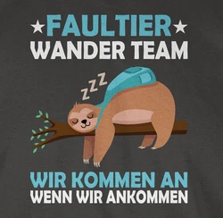 Shirtracer T-Shirt Faultier Wander Team Hiking Sprüche Statement mit Spruch Türkis/Blau/Braun/Beige