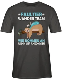 T-Shirt Faultier Wander Team Hiking Sprche Statement mit Spruch