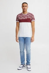 !Solid Herren T-Shirt Kurzarm Shirt Florian Rundhals-Ausschnitt Bordeaux/Dunkelrot/Rot