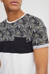 !Solid Herren T-Shirt Kurzarm Shirt Florian Rundhals-Ausschnitt Schwarz/Weiß/Dunkelgrün/Grün/Grau/Creme