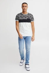 !Solid Herren T-Shirt Kurzarm Shirt Florian Rundhals-Ausschnitt Schwarz/Weiß/Dunkelgrün/Grün/Grau/Creme