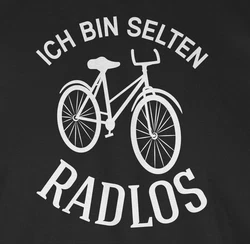 Shirtracer T-Shirt Ich bin selten Radlos Sprüche Statement Schwarz