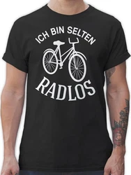 Shirtracer T-Shirt Ich bin selten Radlos Sprüche Statement Schwarz
