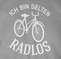 Shirtracer T-Shirt Ich bin selten Radlos Sprüche Statement Hellgrau/Grau