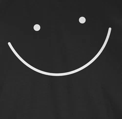 Shirtracer T-Shirt Smile Gesicht Sprüche Statement Schwarz