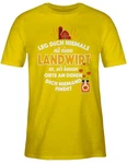 Shirtracer T-Shirt Leg dich niemals mit einem Landwirt an Landwirt Geschenk Bauer Gelb