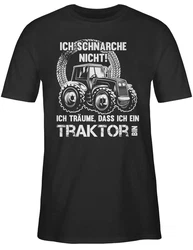 Shirtracer T-Shirt Ich schnarche nicht ich trume dass ich ein Traktor bin Rot