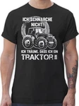 Shirtracer T-Shirt Ich schnarche nicht ich trume dass ich ein Traktor bin Rot