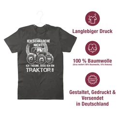 Shirtracer T-Shirt Ich schnarche nicht ich trume dass ich ein Traktor bin Rot