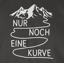 Shirtracer T-Shirt Nur noch eine Kurve Wandern Schwarz/Dunkelgrün/Lila/Creme/Dunkelgrau/Dunkelbraun