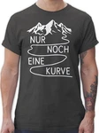 Shirtracer T-Shirt Nur noch eine Kurve Wandern Schwarz/Dunkelgrün/Lila/Creme/Dunkelgrau/Dunkelbraun