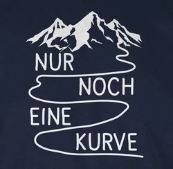 Shirtracer T-Shirt Nur noch eine Kurve Wandern Dunkelblau/Hellblau