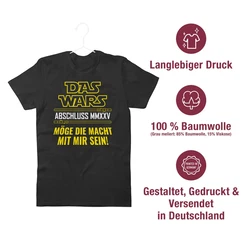 Shirtracer T-Shirt Das Wars Abschluss 2024 Grau/Dunkelgrau/Grün/Schwarz/Dunkelgrün/Braun/Gold