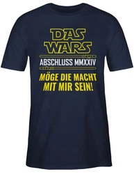 Shirtracer T-Shirt Das Wars Abschluss 2024 Hellblau/Dunkelblau/Blau/Grau/Dunkelgrau