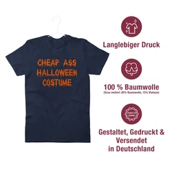 Shirtracer T-Shirt Holy Halloween Kostüm Outfit Dunkelblau/Orange