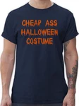 Shirtracer T-Shirt Holy Halloween Kostüm Outfit Dunkelblau/Orange
