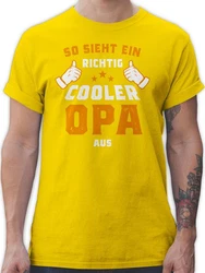 Shirtracer T-Shirt So sieht ein richtig cooler Opa aus Opa Geschenke Orange