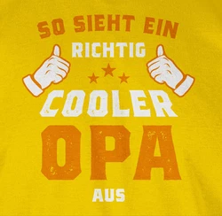 Shirtracer T-Shirt So sieht ein richtig cooler Opa aus Opa Geschenke Orange