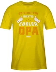 Shirtracer T-Shirt So sieht ein richtig cooler Opa aus Opa Geschenke Orange