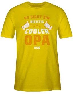 Shirtracer T-Shirt So sieht ein richtig cooler Opa aus Opa Geschenke Orange Shirtracer T-Shirt So sieht ein richtig cooler Opa aus Opa Geschenke Orange