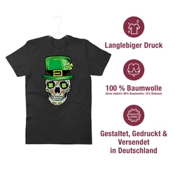 Shirtracer T-Shirt Totenkopf Kleeblatt St. Patricks Day 