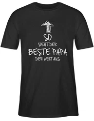 Shirtracer T-Shirt So sieht der beste Papa der Welt aus Braun/Lila/Beige
