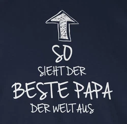 Shirtracer T-Shirt So sieht der beste Papa der Welt aus Dunkelblau/Blau/Braun/Lila