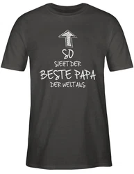 Shirtracer T-Shirt So sieht der beste Papa der Welt aus Braun/Lila/Grau/Dunkelgrau