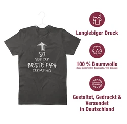 Shirtracer T-Shirt So sieht der beste Papa der Welt aus Braun/Lila/Grau/Dunkelgrau
