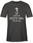 Shirtracer T-Shirt So sieht der beste Papa der Welt aus Braun/Lila/Grau/Dunkelgrau