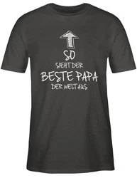 Shirtracer T-Shirt So sieht der beste Papa der Welt aus Braun/Lila/Grau/Dunkelgrau