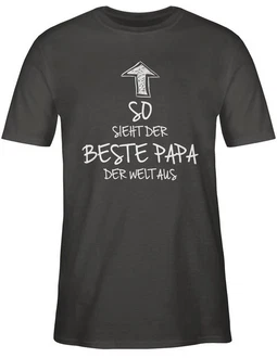 Shirtracer T-Shirt So sieht der beste Papa der Welt aus Braun/Lila/Grau/Dunkelgrau Shirtracer T-Shirt So sieht der beste Papa der Welt aus Braun/Lila/Grau/Dunkelgrau