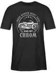 Shirtracer T-Shirt Biker werden nicht grau - Chrom Motorrad Biker Gelb/Dunkelrot