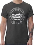 Shirtracer T-Shirt Biker werden nicht grau - Chrom Motorrad Biker Dunkelgrün/Dunkelgrau/Gelb/Dunkelrot/Khaki/Rot