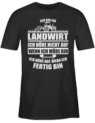 Shirtracer T-Shirt Ich bin ein Landwirt Landwirt Geschenk Bauer Braun/Creme/Schwarz/Grün/Weiß