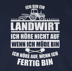 Shirtracer T-Shirt Ich bin ein Landwirt Landwirt Geschenk Bauer Creme/Dunkelblau/Braun/Schwarz