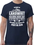 Shirtracer T-Shirt Ich bin ein Landwirt Landwirt Geschenk Bauer Creme/Dunkelblau/Braun/Schwarz