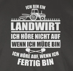 Shirtracer T-Shirt Ich bin ein Landwirt Landwirt Geschenk Bauer Braun/Creme/Dunkelgrau