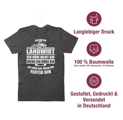 Shirtracer T-Shirt Ich bin ein Landwirt Landwirt Geschenk Bauer Braun/Creme/Dunkelgrau