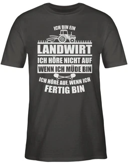 Shirtracer T-Shirt Ich bin ein Landwirt Landwirt Geschenk Bauer Braun/Creme/Dunkelgrau