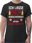 Shirtracer T-Shirt Ich lasse Bier verschwinden was ist deine Superkraft Party & Alkohol Herren Beige/Schwarz/Braun/Rot/Dunkelrot/Grau/Gold