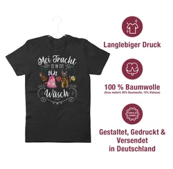 Shirtracer T-Shirt Mei Tracht is in da Wsch Mode fr Oktoberfest Herren Hellblau/Schwarz/Dunkelrot/Beige