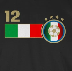Shirtracer T-Shirt 12. Mann Italien Mannschaft 2024 Fussball EM Fanartikel Rot/Gelb/Grün/Rosa/Schwarz