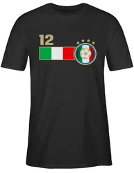 Shirtracer T-Shirt 12. Mann Italien Mannschaft 2024 Fussball EM Fanartikel Rot/Gelb/Grün/Rosa/Schwarz
