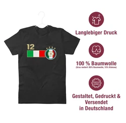Shirtracer T-Shirt 12. Mann Italien Mannschaft 2024 Fussball EM Fanartikel Rot/Gelb/Grün/Rosa/Schwarz