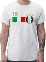 Shirtracer T-Shirt 12. Mann Italien Mannschaft 2024 Fussball EM Fanartikel Rot/Gelb/Weiß/Rosa