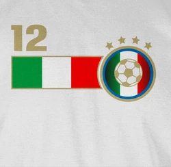 Shirtracer T-Shirt 12. Mann Italien Mannschaft 2024 Fussball EM Fanartikel Rot/Gelb/Weiß/Rosa