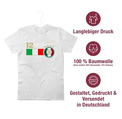 Shirtracer T-Shirt 12. Mann Italien Mannschaft 2024 Fussball EM Fanartikel Rot/Gelb/Weiß/Rosa