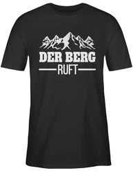 Shirtracer T-Shirt Der Berg ruft Apres Ski Party Schwarz/Grün/Dunkelrot/Braun/Lila